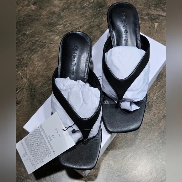 The Drop Women's Dakota Thong Scupted Heel Sandal #912, 913, 914 - Picture 2 of 14